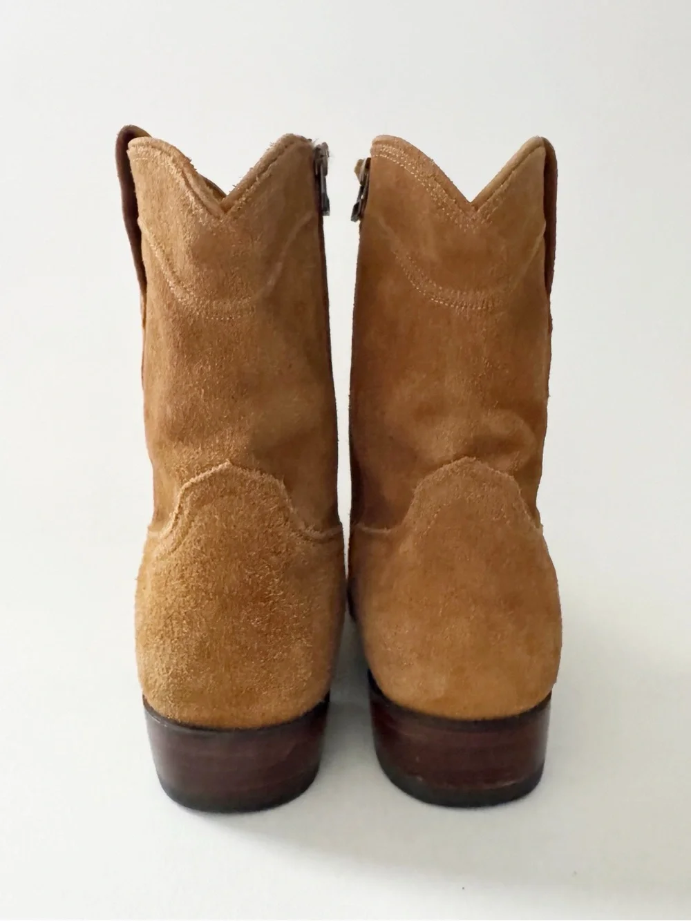 Tecovas Mens Suede Ankle Cowboy Boot Roper 10.5 EE Wide Western Classic Camel